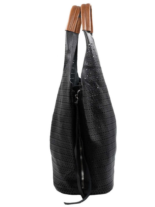 Damen Schultertasche Schwarz