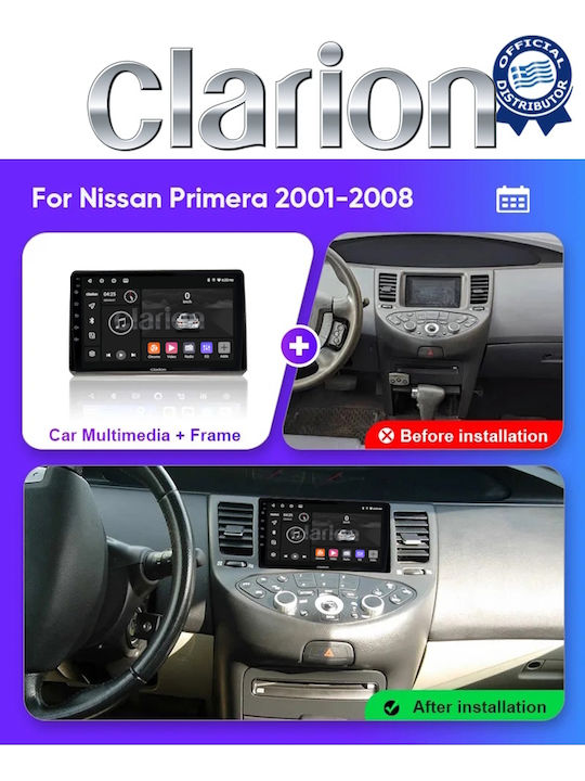 Clarion Car Audio System for Nissan Primera 2002 2008 Bluetooth USB WiFi GPS Apple CarPlay Android Auto