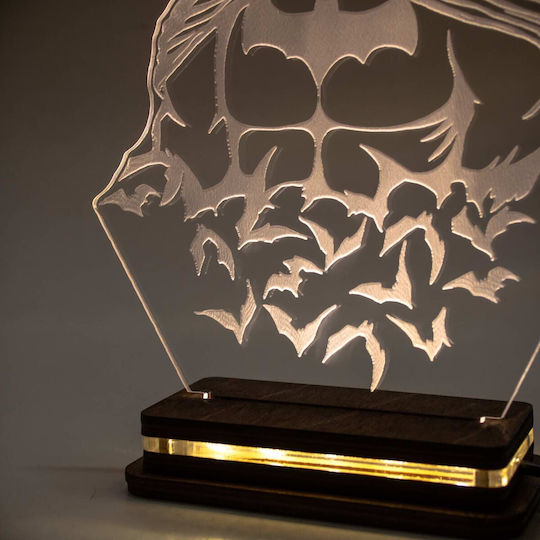 World of Wood Διακοσμητικό Φωτιστικό Batman LED 20x15εκ.
