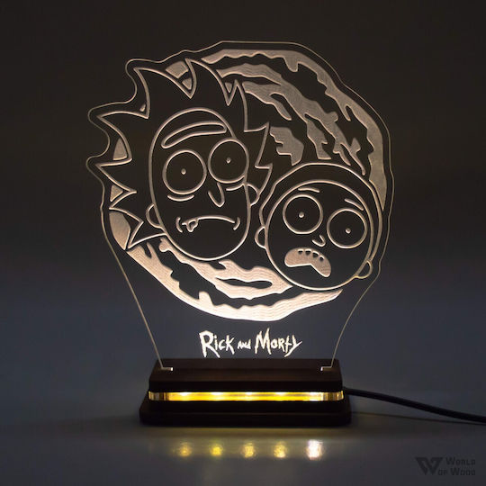 World of Wood Φωτιστικό Rick And Morty - Portal LED