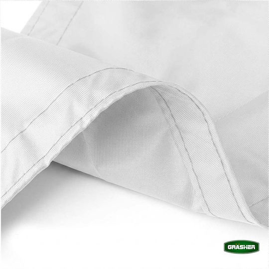 Grasher Pânză De Umbrire Triunghiulară Albă Cu Inele 5x5m 180gr/m²