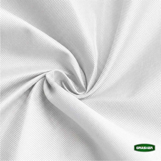 Grasher Square Shade Sail White With Hoops 5x5m 180gr/m²