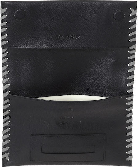 Lavor Tobacco Pouch Made of Artificial Leather with Magnetic Closure 16.5x7.5cm Tobacco Pouch Black