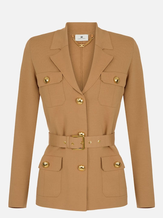 Elisabetta Franchi Damen Blazer in Camel