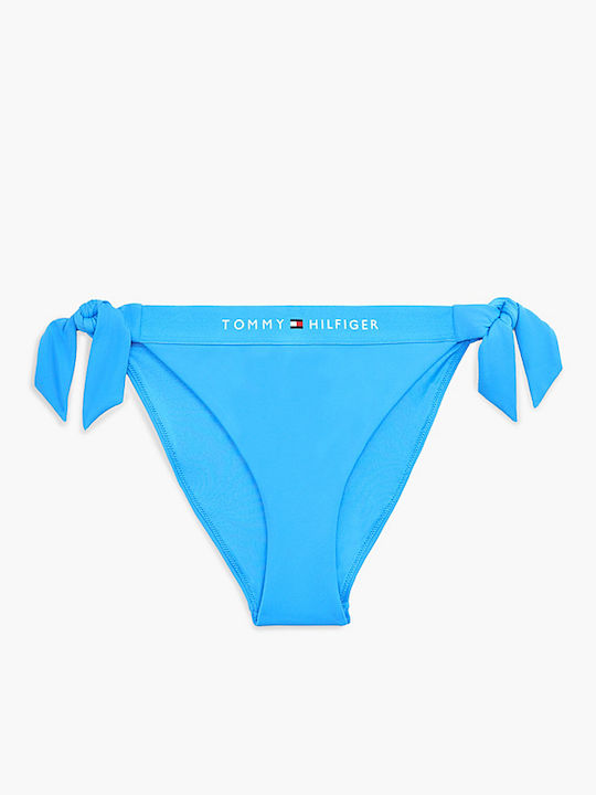 Bikini Slip με Κορδονάκια Γαλάζιο