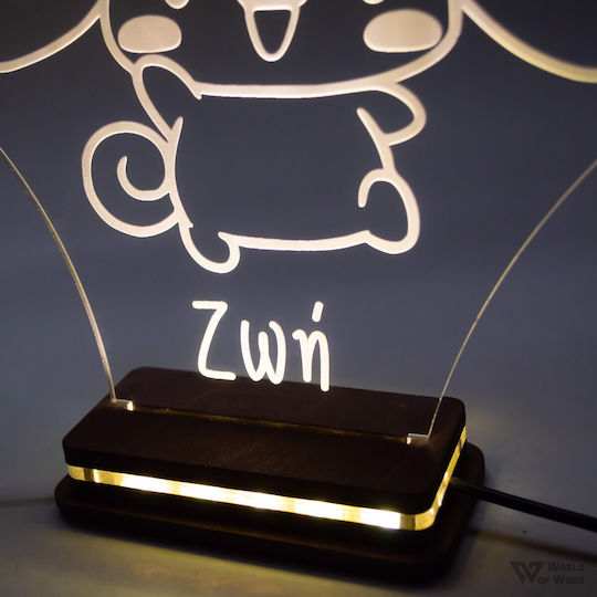 World of Wood Декоративно Осветително Тяло Cinnamoroll LED 22x16см