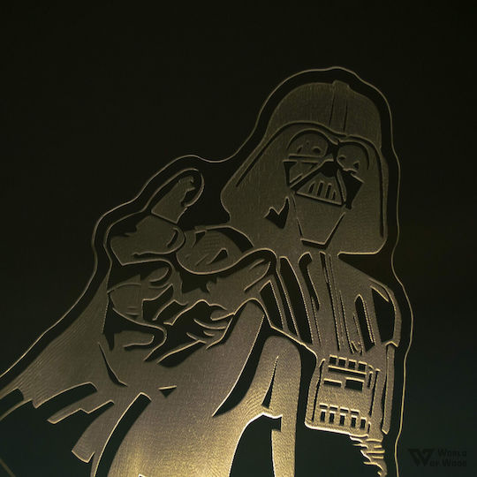 World of Wood Dekoratives Tischlicht Darth Vader LED 20x17cm