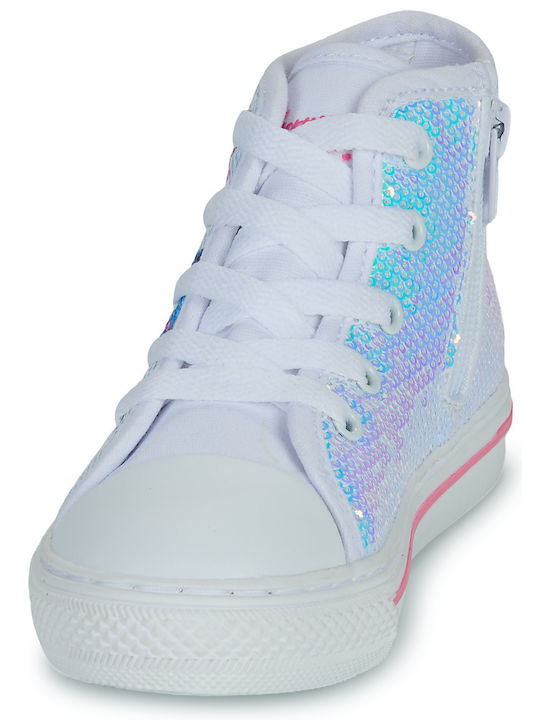 Mermaid Magic Athletic Kids Sneakers High White