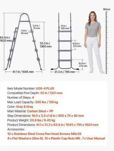Vevor Silver Pool Ladder