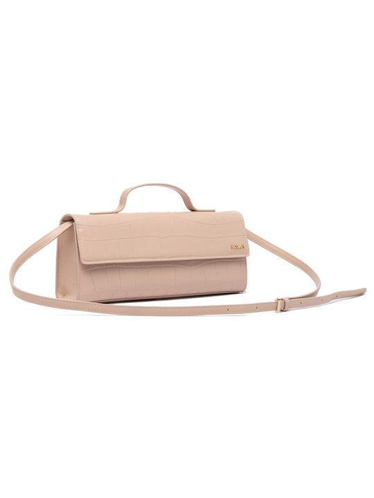 Carmen Γυναικείο Clutch Croco Ροζ