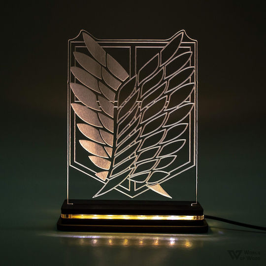 World of Wood Φωτιστικό Attack On Titans Wings Of Freedom LED