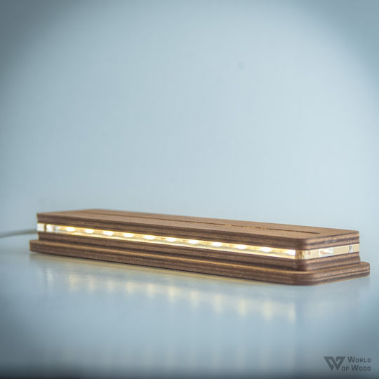 World of Wood Διακοσμητικό Φωτιστικό To The Moon And Back LED Θερμό Λευκό Love 20x18εκ.