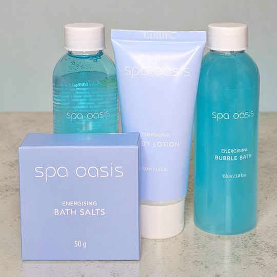 Set Cadou Spa Pentru Femei Oasis Prosop Gel De Duș Loțiune De Corp Sare De Baie