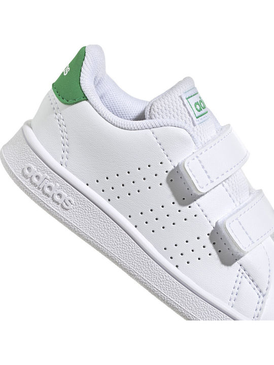 Advantage Lifestyle Court Kids Sneakers with Hoop & Loop Closure Cloud White / Green / Core Black