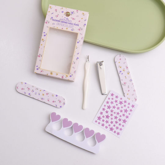 Set Of 6 Pieces Nail Tools Flower Series