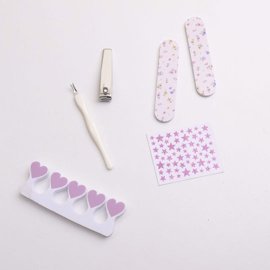 Set Of 6 Pieces Nail Tools Flower Series
