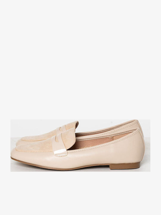 Mocasini Dama Din Piele Bej