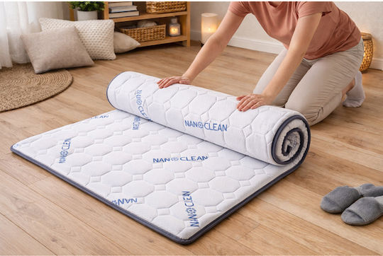 Nano Foam Mattress Topper Thin White 120x90x5 Cm