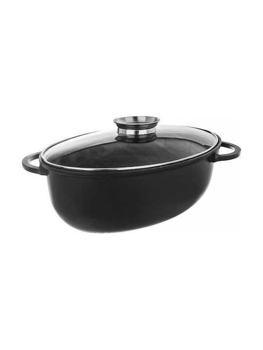 Orion Oval Heat-Resistant Cookware Glass with Lid 45cm 2 Pieces