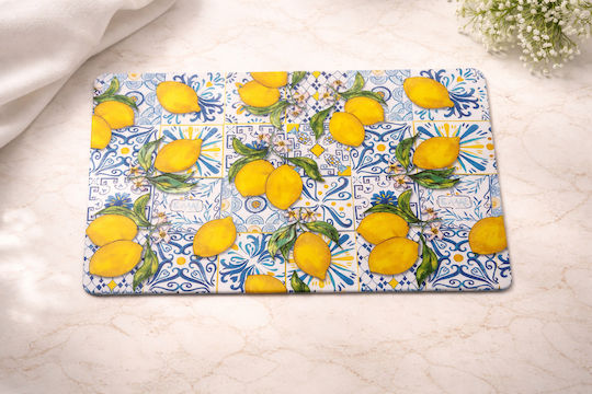 Coasters Placemats Plastic Yellow 4 Pieces