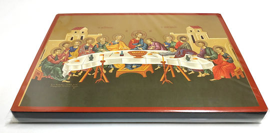 Mystical Supper Flat Icon Category Paper Tal No 2 Dimension 19.5cm X 26.0cm Wood Mdf Icon S&k Byzantine Icons