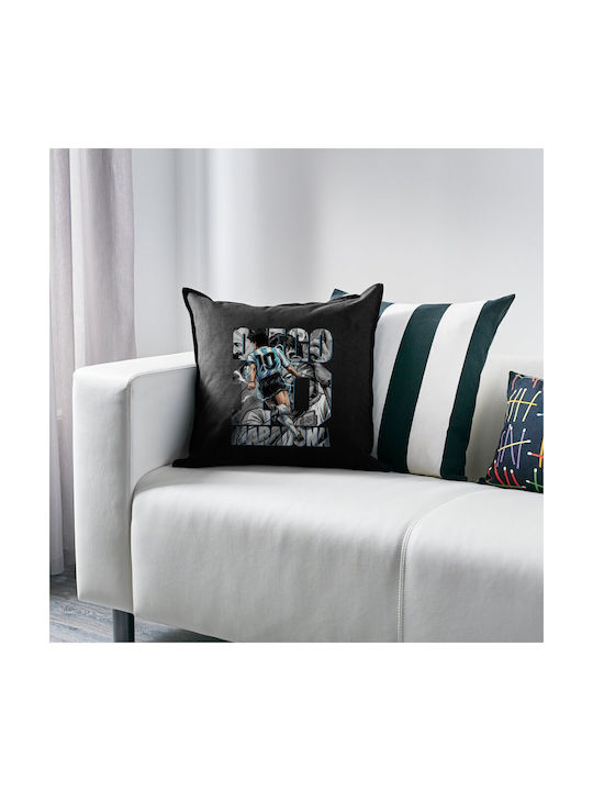 Koupakoupa Sofa Cushion Diego Maradona 100% Cotton Black 50x50cm
