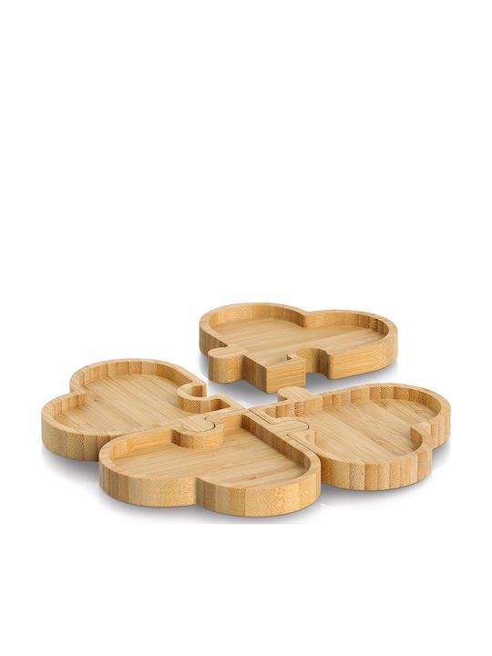 Ξύλινη Ορντεβιέρα 4 Θέσεων Ø24cm Π24xΜ1.8cm Ξύλινη Ορντεβιέρα 4 Θέσεων Ø24cm Π24xΜ1.8cm