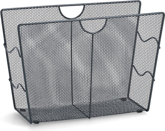 Metallic Gray Magazine Rack 27x17.5x39cm
