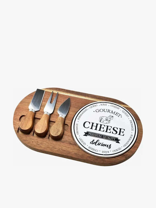 Phos & Gaia Wooden Cheese Serving Platter