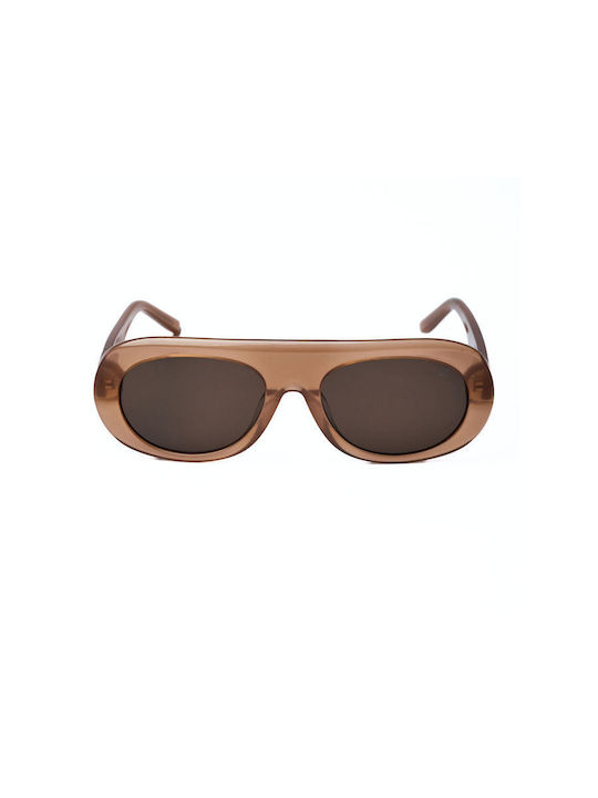 AV Sunglasses Lexi Ochelari De Soare Unisex Cu Ramă Bej Din Plastic Și Lentile Bej