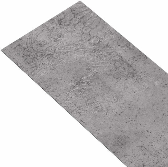 Vidaxl Self-Adhesive Floor Tile 32 Pcs Brown Cement 4.46 Sqm PVC