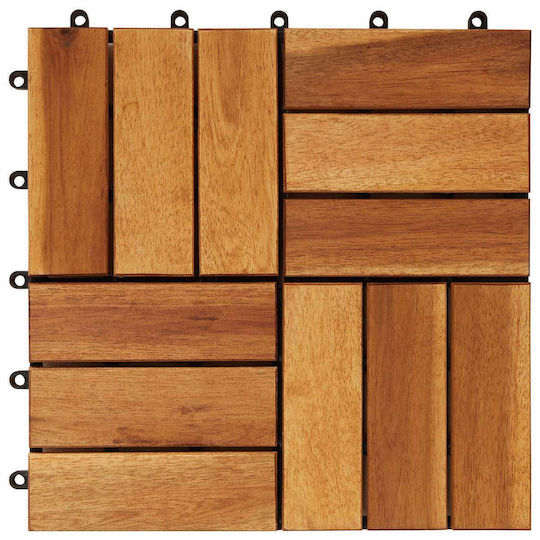 vidaXL Material for Garden Flooring Made of Wood 30x30cm 10 Pieces