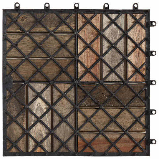 vidaXL Material for Garden Flooring from Wood 30x30cm 10 Pieces