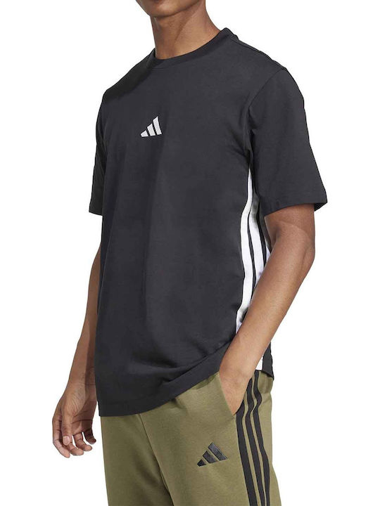 Essentials 3-Streifen Sportliches T-Shirt Schwarz