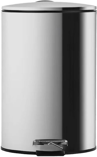 Bathroom Tissue Bin Classic Stainless Steel 12lt Matte Inox
