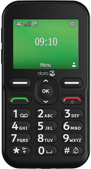 Doro Leva E10 Dual SIM Κινητό με Μεγάλα Κουμπιά Μαύρο