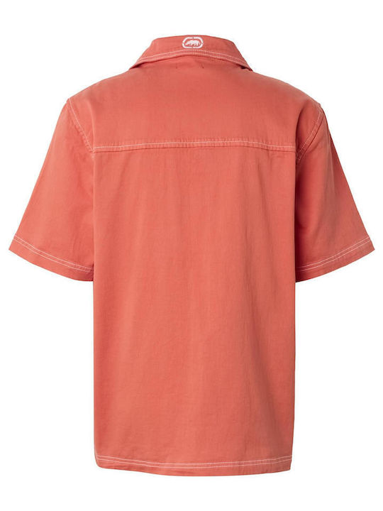 Short Sleeve Shirt in Wide Line Cherrytomato