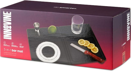Innovine Non-Slip Base Bar Bar Mat 30 X 47 Cm Silicone Black