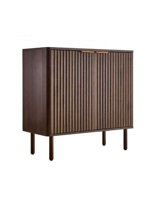 Μπουφές από Ξύλο & Μέταλλο Walnut 80x37.5x80cm