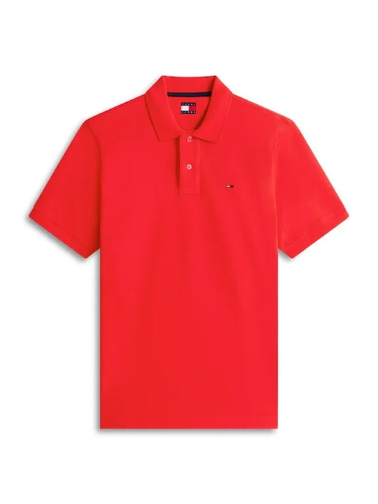 TJM Polo Herrenbluse Kurzarm Rapid Rot