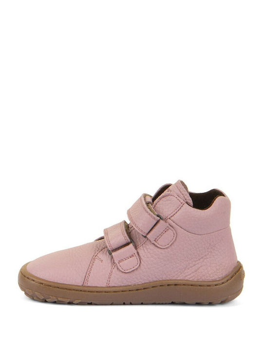 Leder Kinderstiefel mit Reissverschluss Rosa