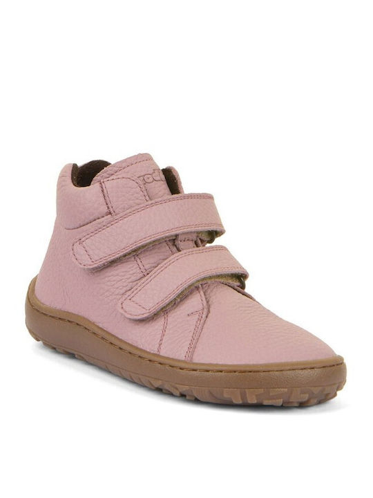 Leder Kinderstiefel mit Reissverschluss Rosa