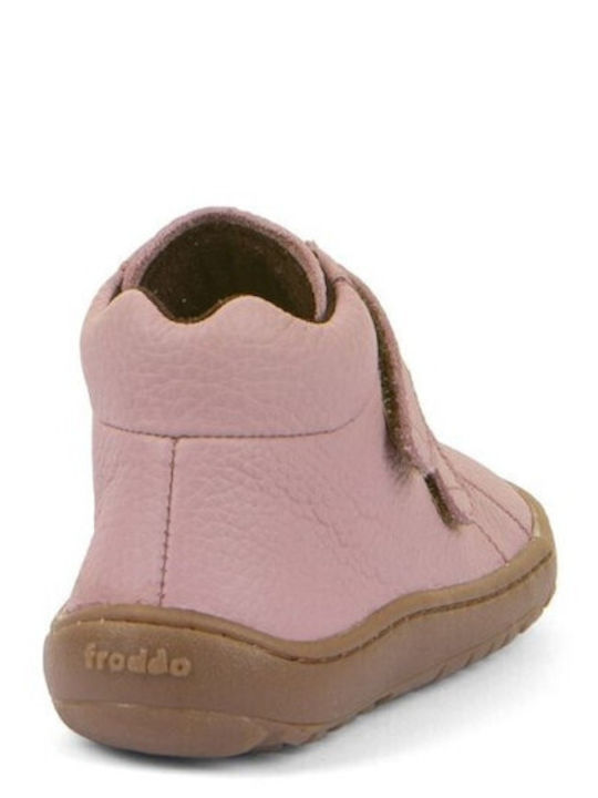 Leder Kinderstiefel mit Reissverschluss Rosa