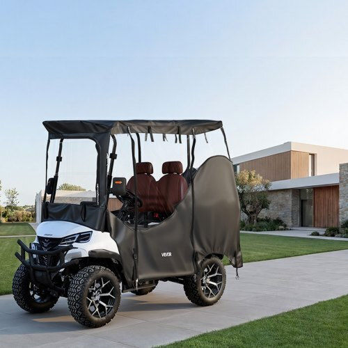 Golf Cart Cover Vevor Visible Full Enclosure Golf Cart 2&2+2 Passengers Waterproof Car Cover Oxford Fabric Oxford 600d Fits Most Club Car Yamaha Ezgo Honda PVC Coating & Windproof Design