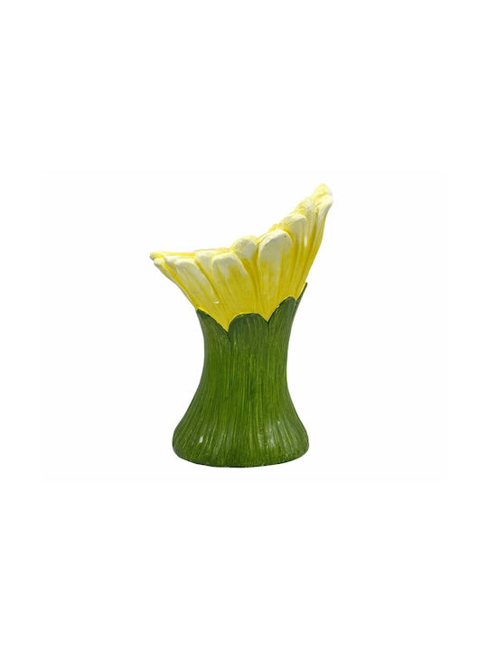 Living Room Plastic Yellow Stool 44.5x41x60cm