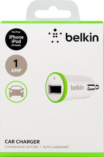 Belkin Încărcător Auto 10W cu un Port 1xUSB Culoare Albă