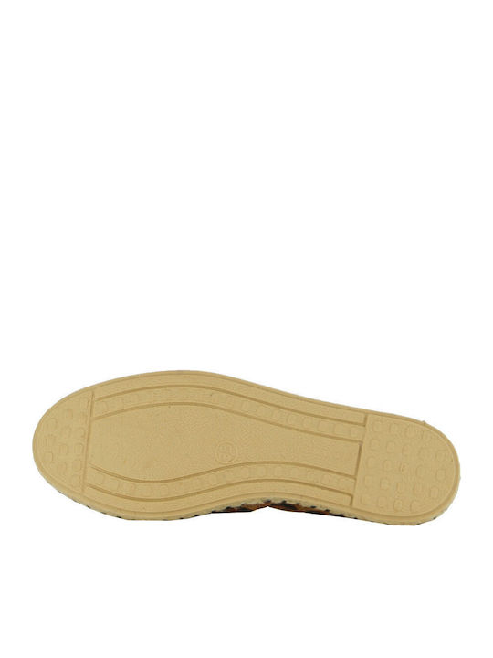 Leather Women's Espadrilles in Brown Color