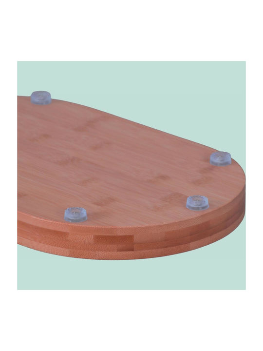 Relaxdays Beistelltisch Aus Bambus Oval Braun M40xP22xH82cm