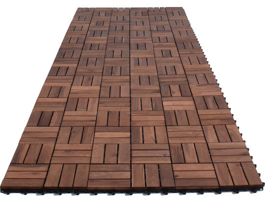 Decking Board for Garden Flooring from Wood 30x30cm 4 Pieces