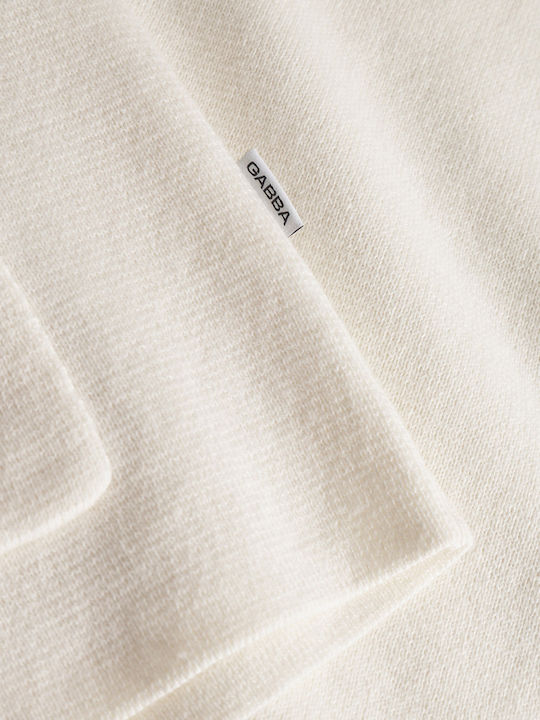 Men's Knitted Cardigan with Buttons Off White
